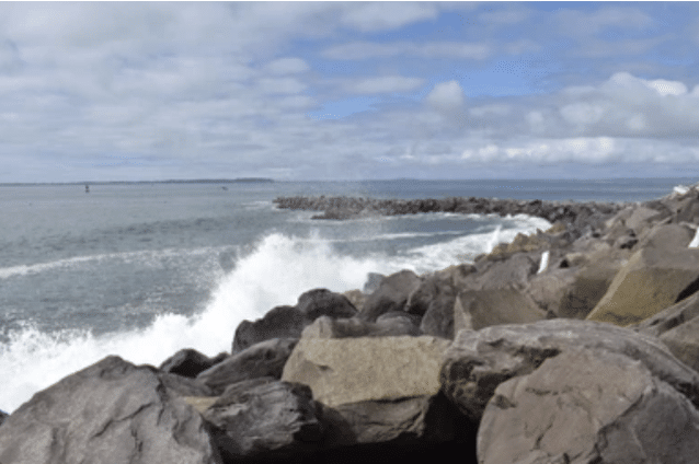 surfing in second beach