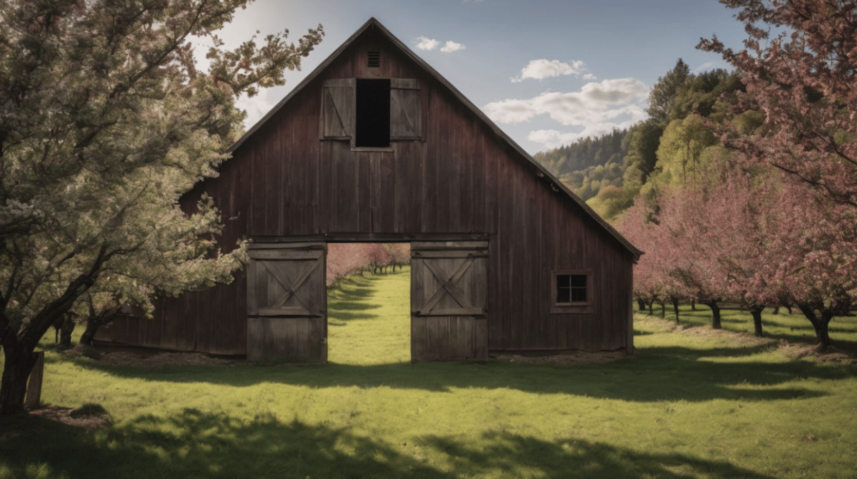 A vibrant apple orchard in Washington