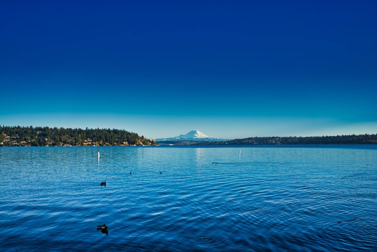 Seattle Blue Water Mt Rainier